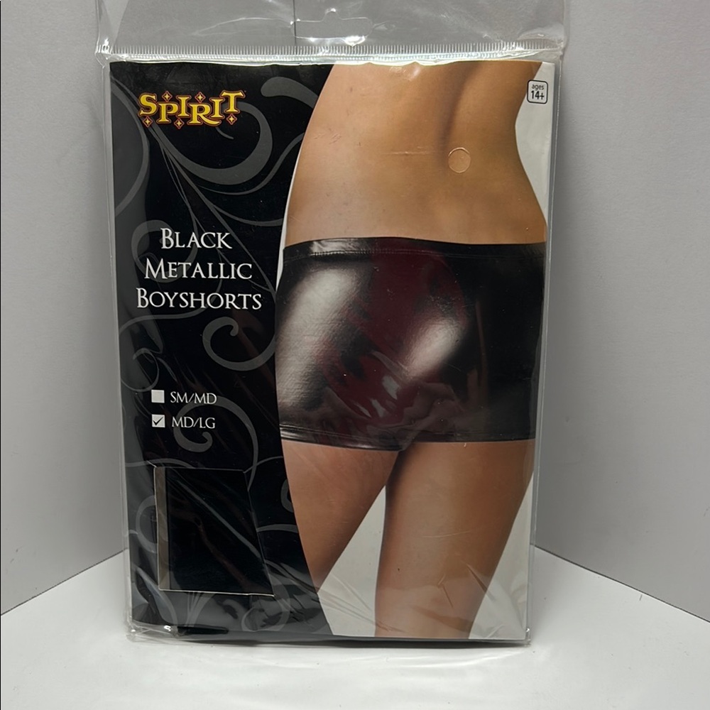 Spirit Black Metallic Boyshorts